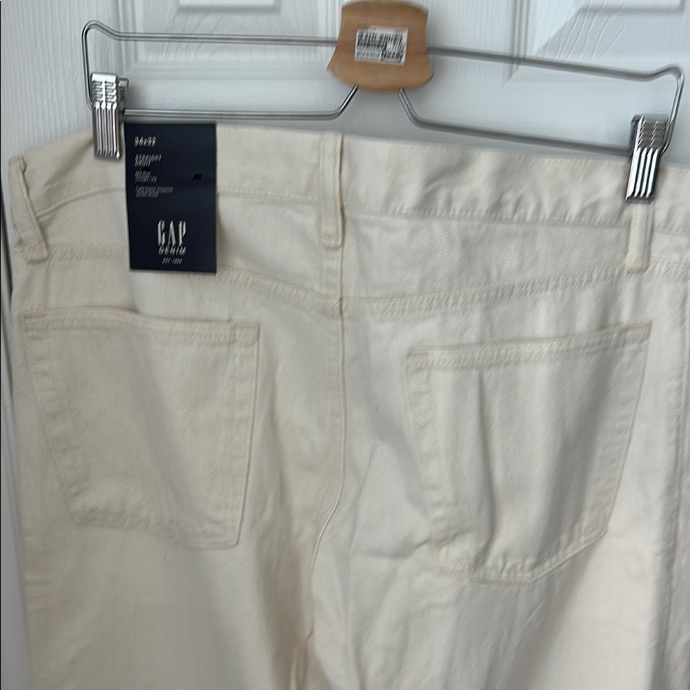 GAP Cream Straight Leg Jeans Versatile Denim